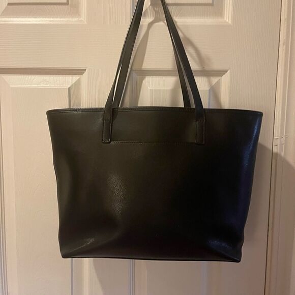 Michael Kors Jet Set  Leather Black textured Travel tote bag gold tone H… - Picture 5 of 16